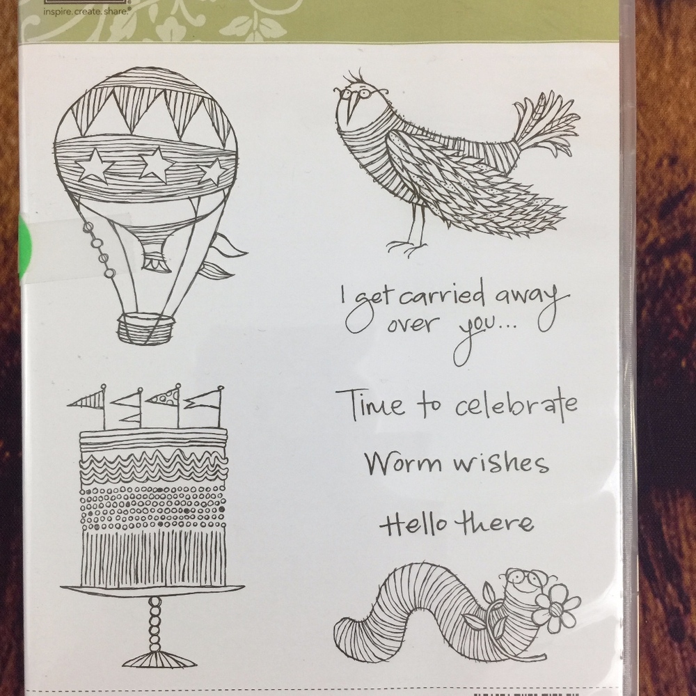 🌸Time To Celebrate Stampin Up NOS Rubber Stamps